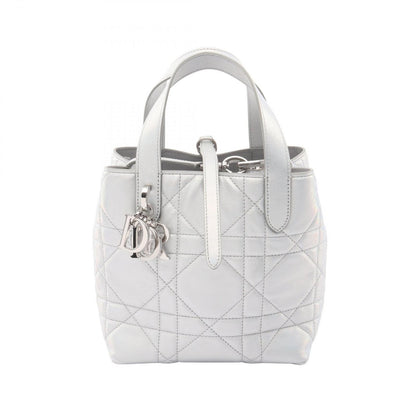 Dior Tote Toujours Cannage 2-Way Silver Leather