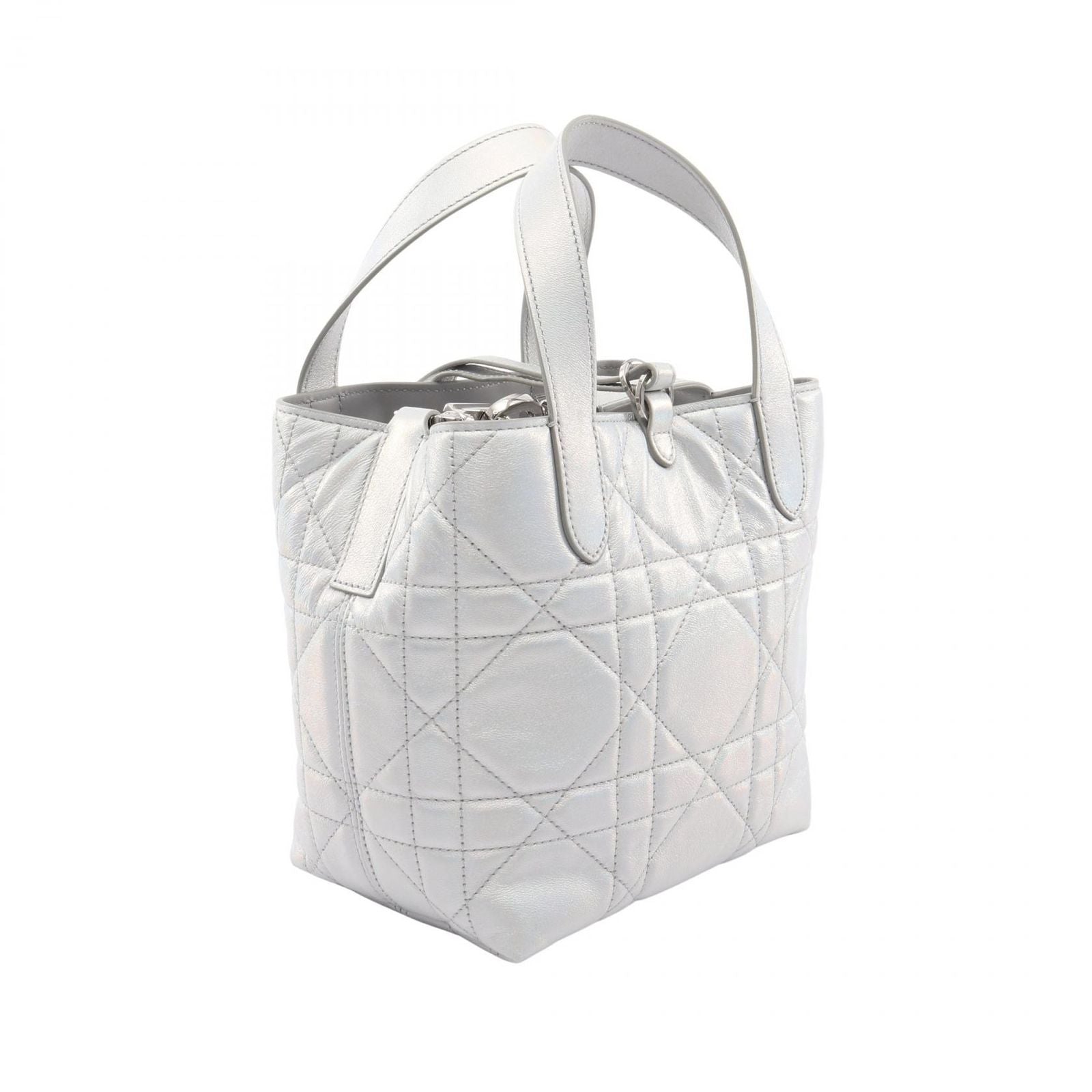 Dior Tote Toujours Cannage 2-Way Silver Leather — view 2