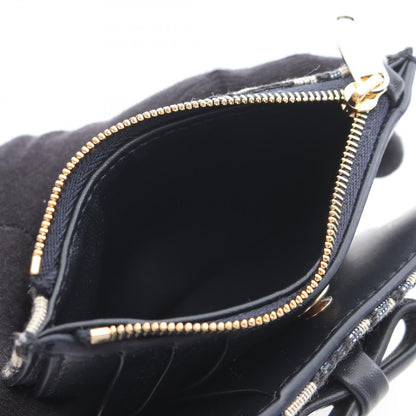 Dior Bifold Wallet Oblique Bow Dahlia Blue Canvas Leather — view 4