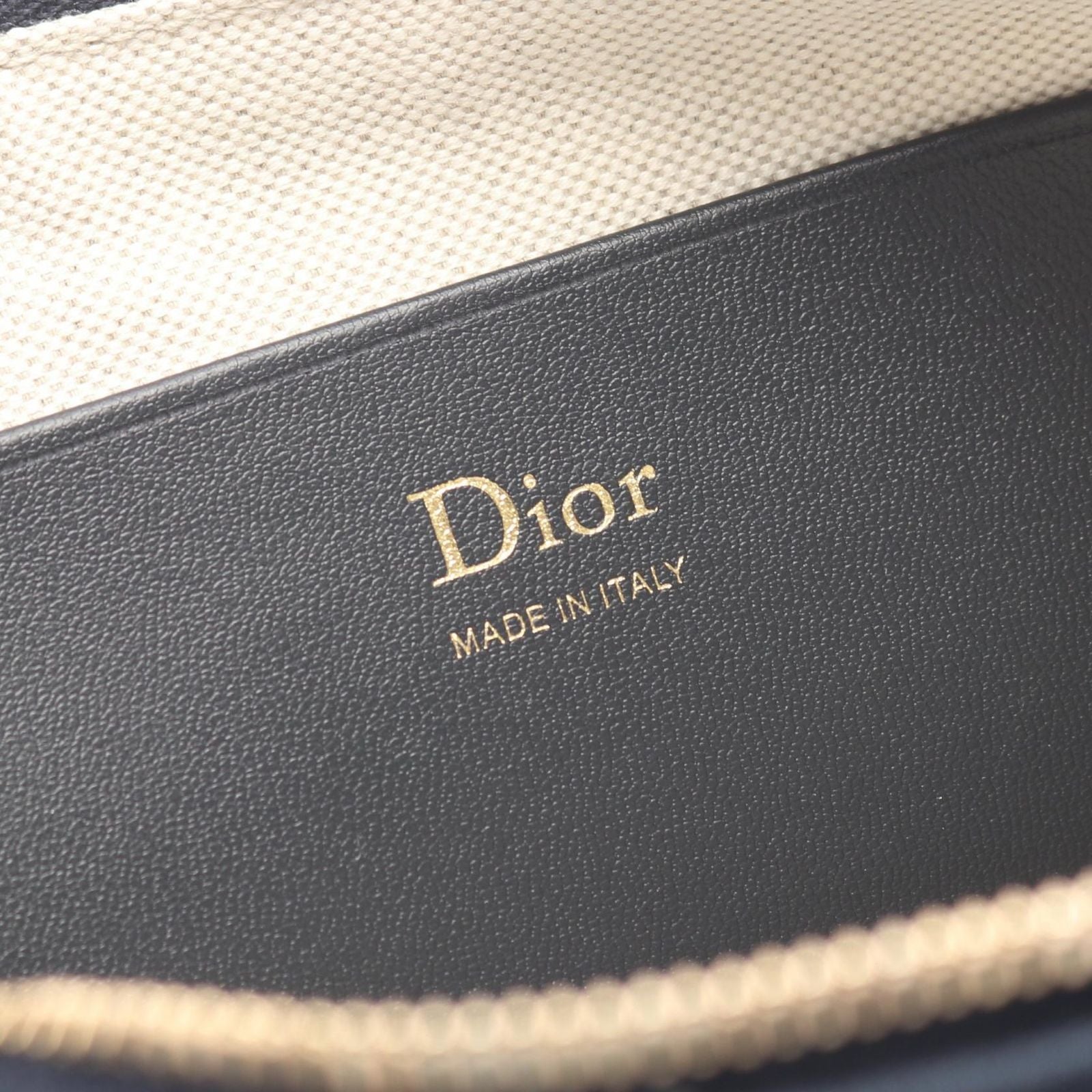 Dior Shoulder Bag Oblique Bow Blue Canvas Leather Chain — view 4