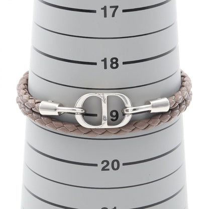 Dior Bracelet CD Icon Braid Leather Double Brown Stainless Steel — view 6