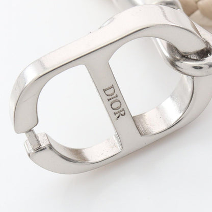 Dior Bracelet CD Icon Braid Leather Double Beige Stainless Steel — view 4