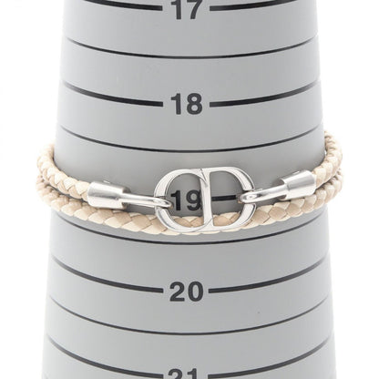 Dior Bracelet CD Icon Braid Leather Double Beige Stainless Steel — view 6