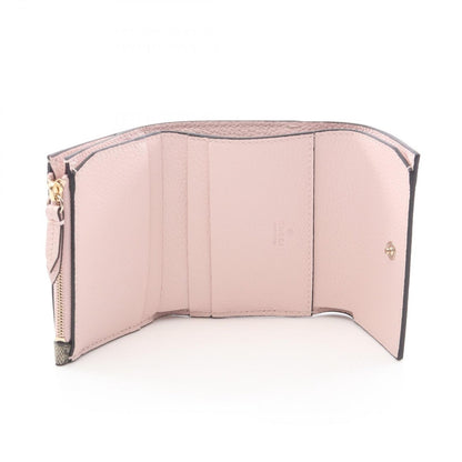 Gucci Trifold Wallet Double Bicolor Mini GG Supreme Pink Beige Leather Bifold — view 3
