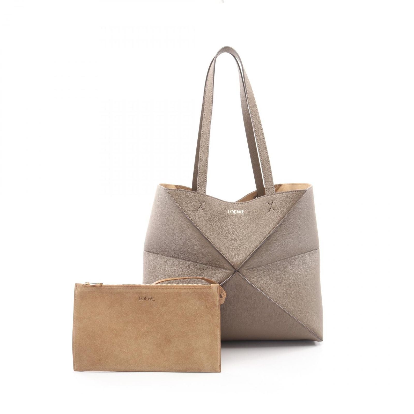 Loewe Tote Puzzle Fold Horizontal Top Leather Bucket Bag