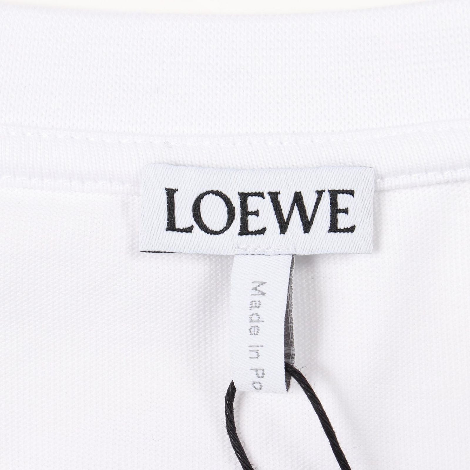 Loewe Short Sleeve T-Shirt Anagram Relaxed Fit White Cotton — view 3
