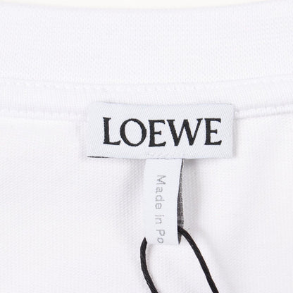 Loewe Short Sleeve T-Shirt Anagram Relaxed Fit White Cotton — view 3