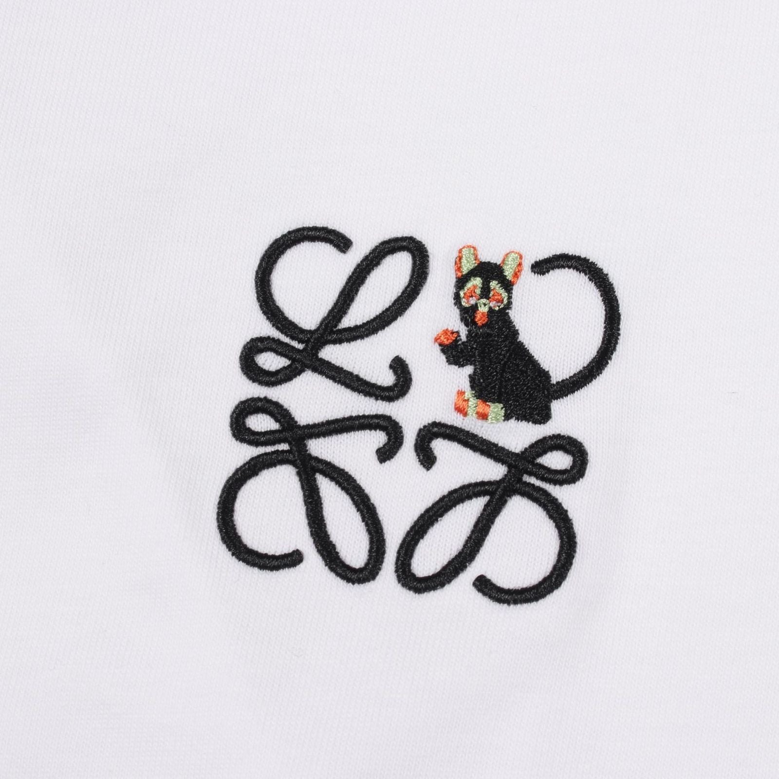 Loewe Short Sleeve T-Shirt Anagram Relaxed Fit White Cotton — view 6