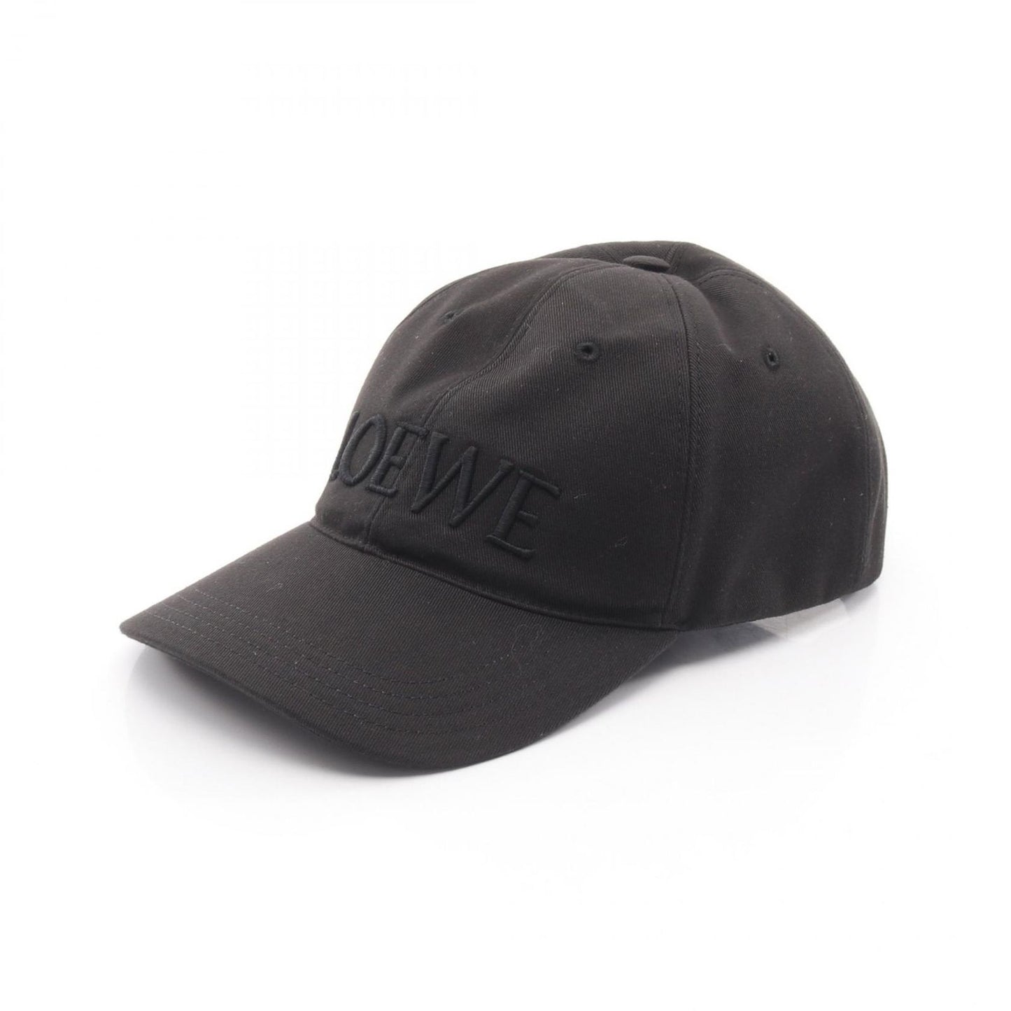 Loewe Cap Logo Embroidery Baseball Black Cap Hat