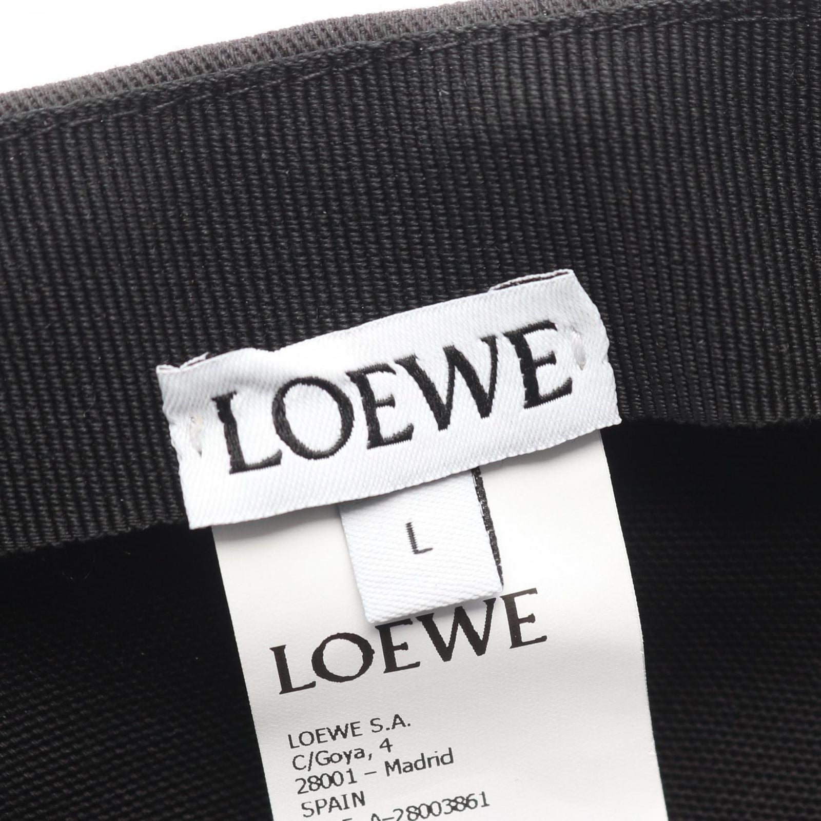 Loewe Cap Logo Embroidery Baseball Black Cap Hat — view 4