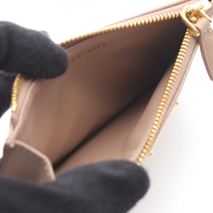 Prada Card Case Saffiano Triang Cipria Leather — view 3