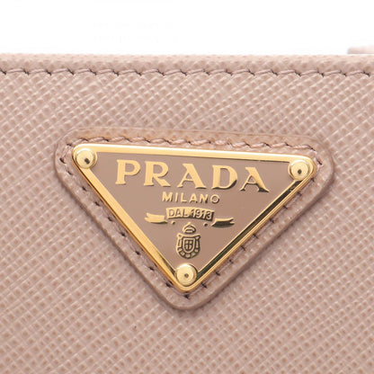 Prada Bifold Wallet Saffiano Triang Cipria Leather — view 6