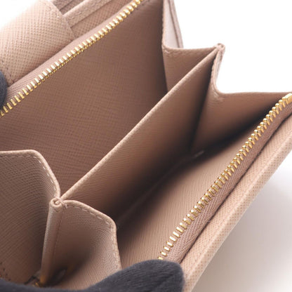 Prada Bifold Wallet Saffiano Triang Cipria Leather — view 4