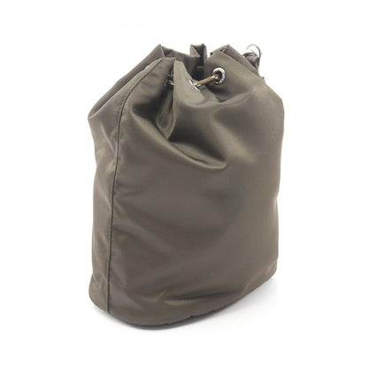 Prada Pouch Tessuto Tech Drawstring Purse Khaki Nylon — view 2