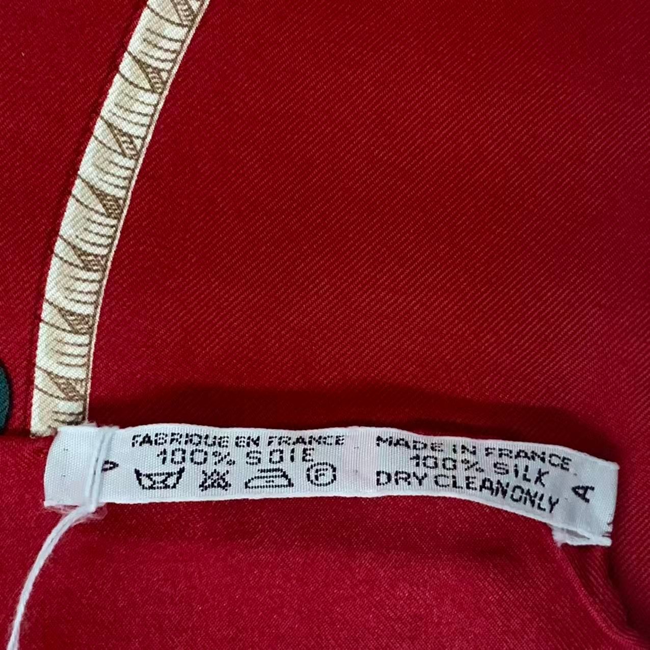 Hermes Carre 90 Scarf Silk Grands Fonds Deep Sea Red — view 9