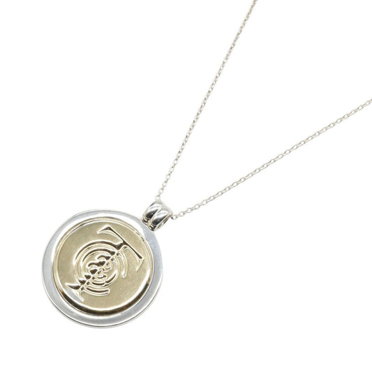 Tiffany & Co Necklace T&c Coin 42 cm 925 Sterling Silver 18k