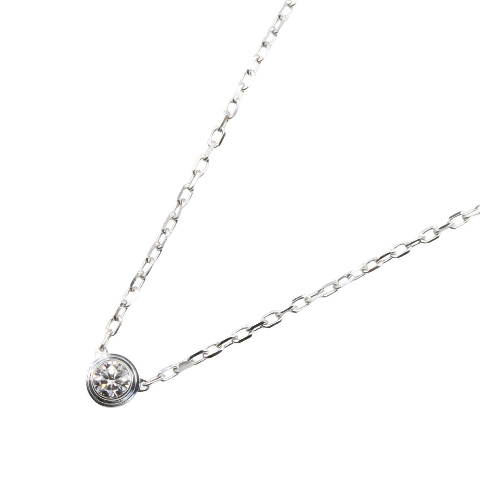 Cartier Necklace Damier SM 037.5 40.5 cm 18k White Gold Diamond