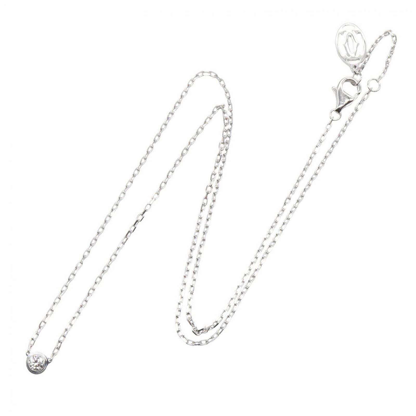 Cartier Necklace Damier SM 037.5 40.5 cm 18k White Gold Diamond — view 2