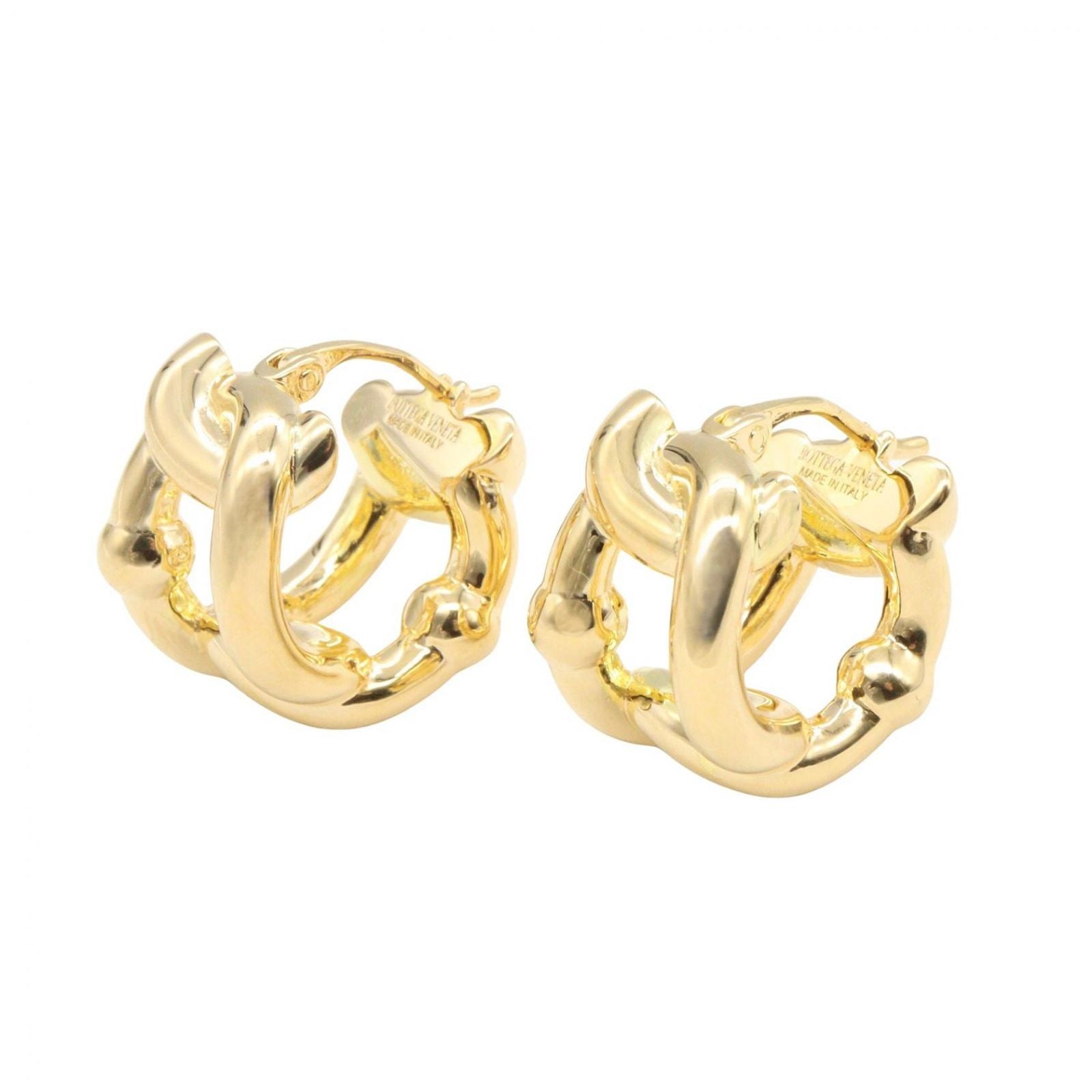 Bottega Veneta Earrings Hoop Gold — view 2
