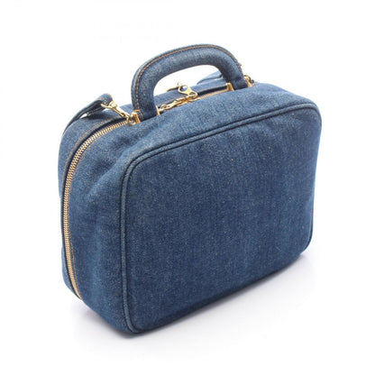 Chanel Handbag CC Logo Vanity 2-Way Denim Blue CC Shoulder — view 2