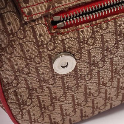 Dior Shoulder Bag Rasta Trotter Saddle Pocket Beige Multi Canvas Leather — view 7
