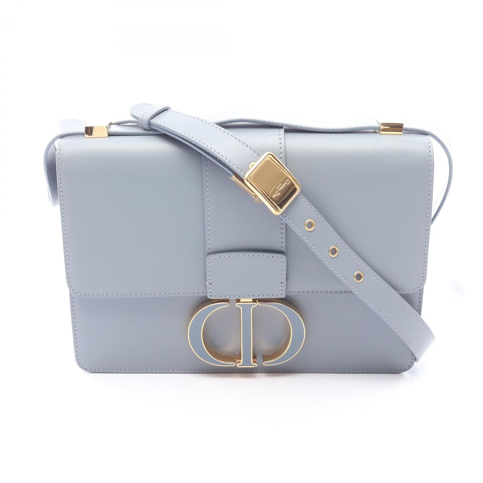 Dior Shoulder Bag 30 Montaigne Blue Gray Leather