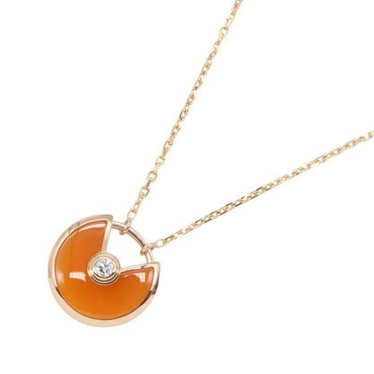 Cartier Necklace Amulet Carnelian 39 42 cm 18k Pink Gold Diamond