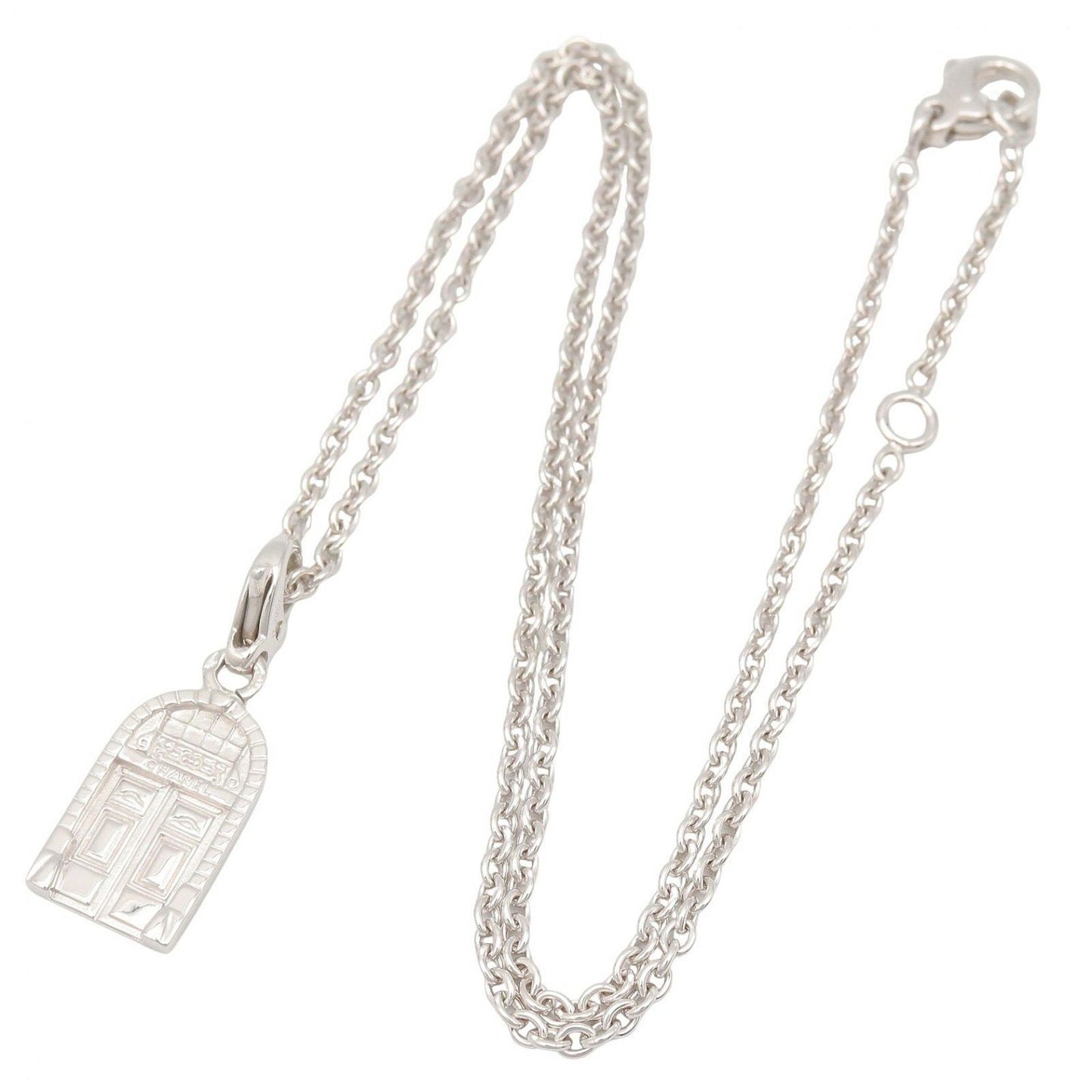 Chanel Necklace Door Motif 37.5 40 cm 18k White Gold — view 2