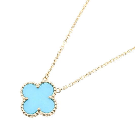 Van Cleef & Arpels Necklace Vintage Alhambra Turquoise 37.5 42 cm 18k