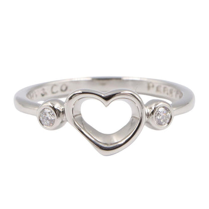 Tiffany & Co Ring Open Heart Platinum Diamond — view 2