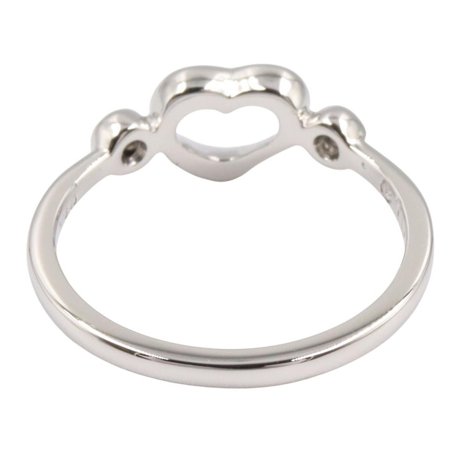 Tiffany & Co Ring Open Heart Platinum Diamond — view 3