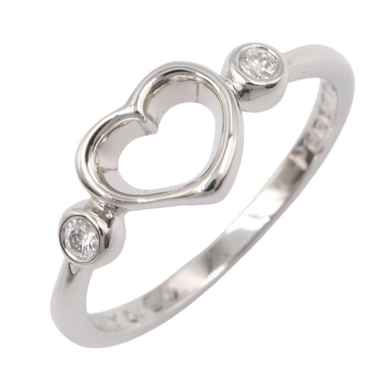 Tiffany & Co Ring Open Heart Platinum Diamond