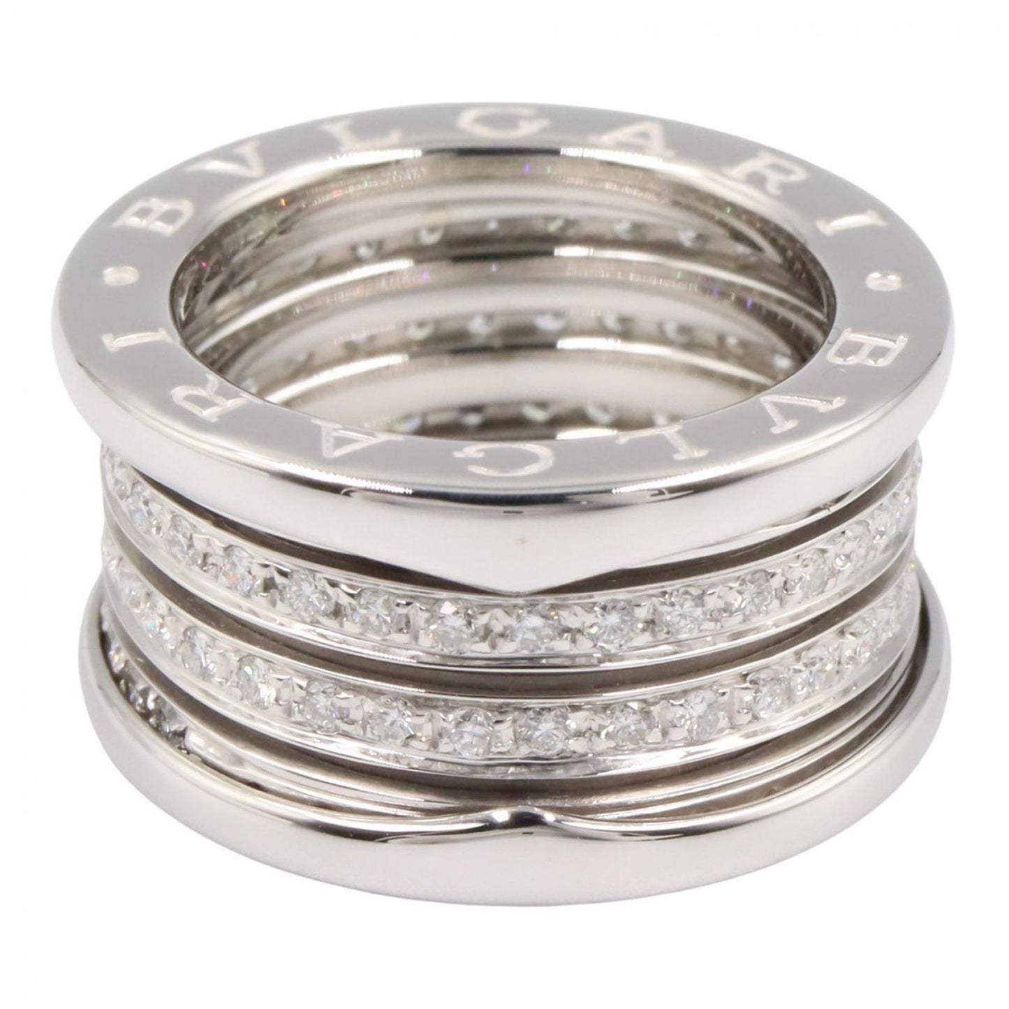 Bvlgari Ring Diamond Band 18k White Gold — view 2