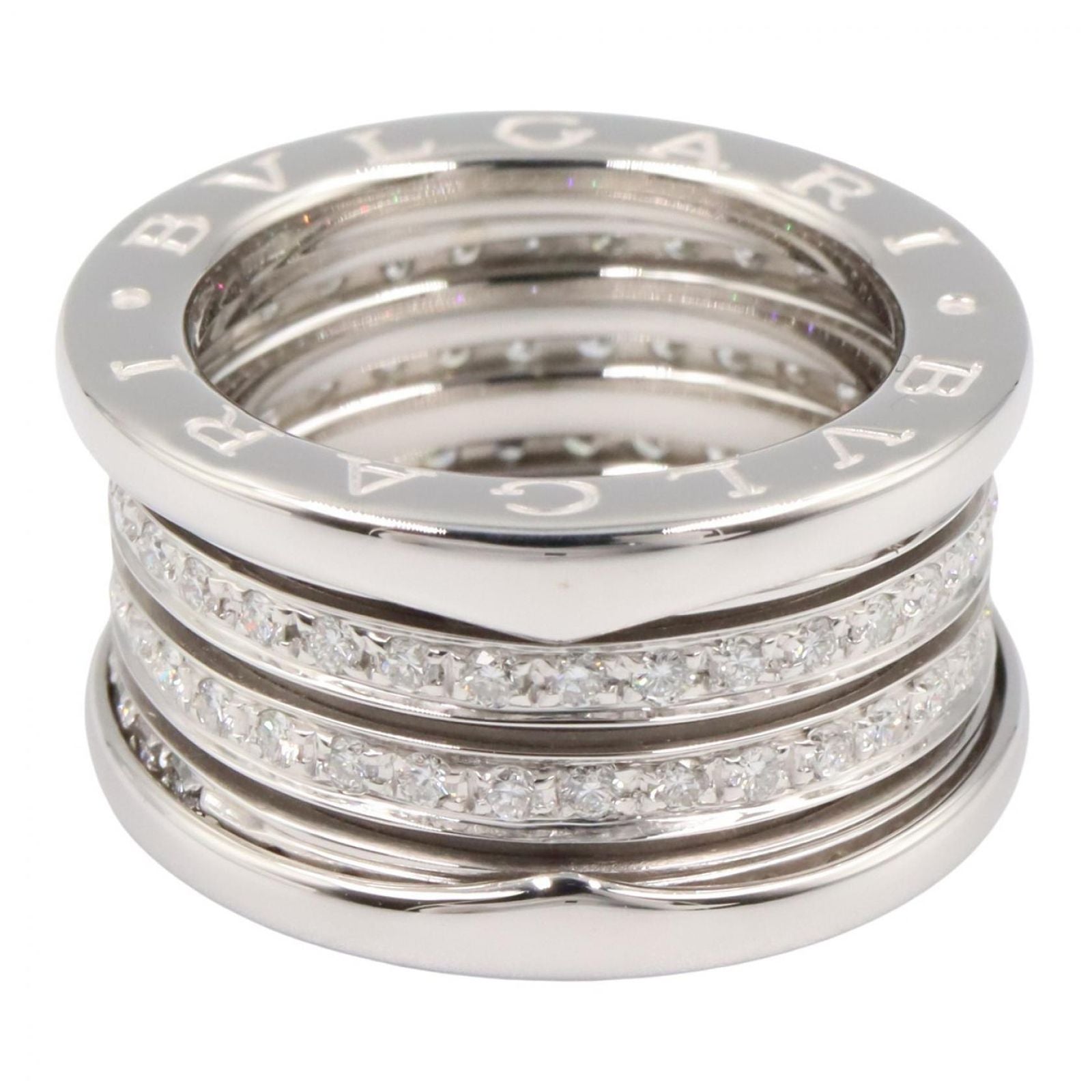 Bvlgari Ring Diamond Band 18k White Gold — view 2