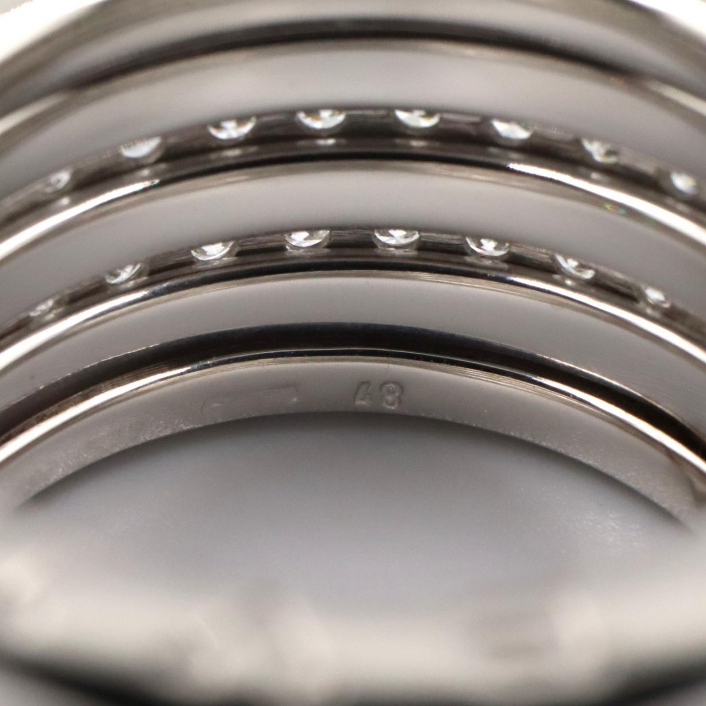 Bvlgari Ring Diamond Band 18k White Gold — view 4