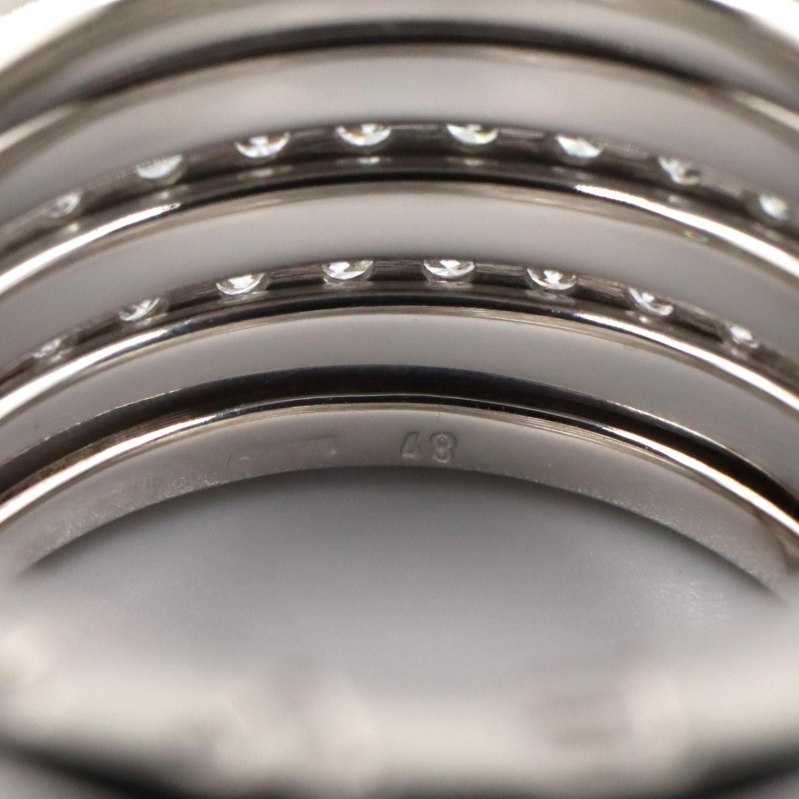 Bvlgari Ring Diamond Band 18k White Gold — view 4