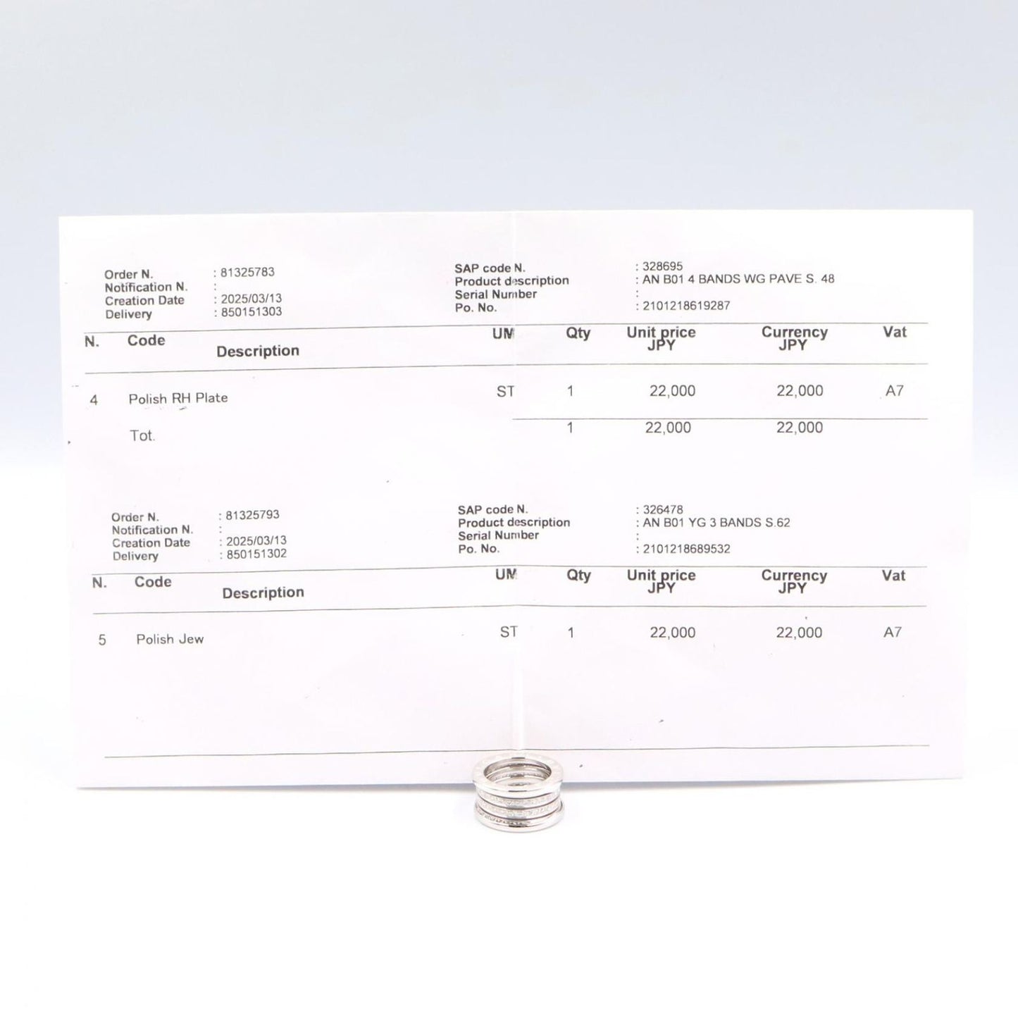 Bvlgari Ring Diamond Band 18k White Gold — view 7