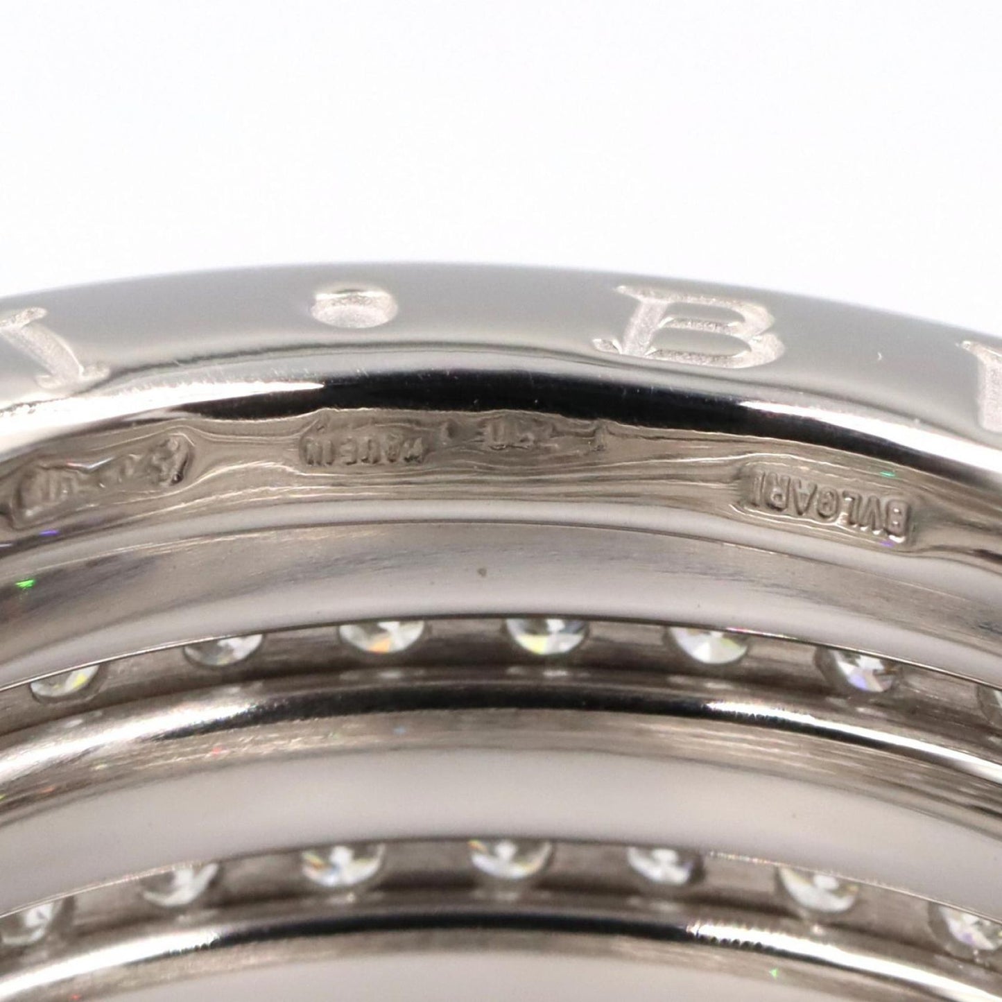 Bvlgari Ring Diamond Band 18k White Gold — view 3