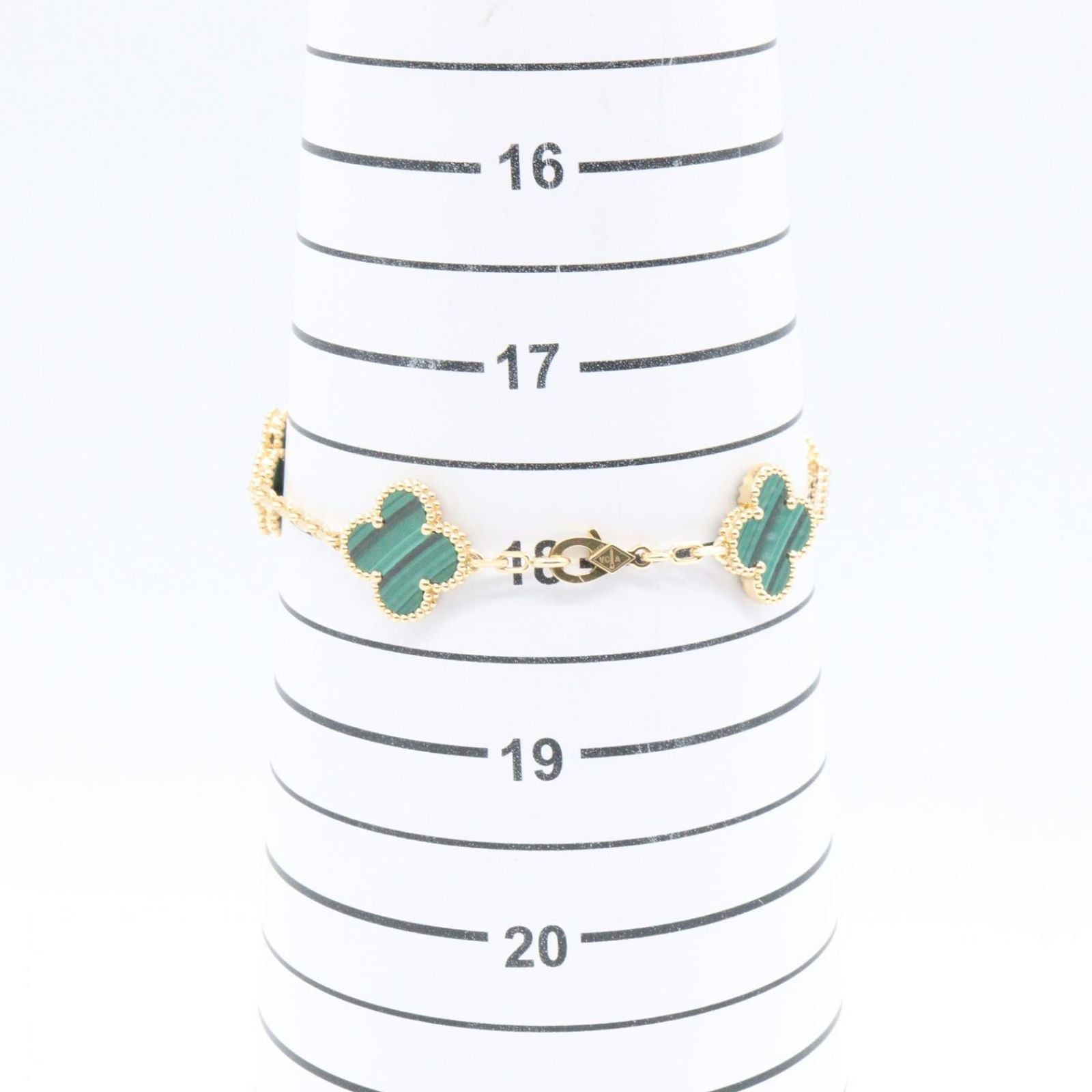 Van Cleef & Arpels Bracelet Vintage Alhambra 5 Motif Malachite 18 cm 18k — view 7