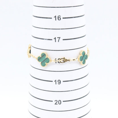 Van Cleef & Arpels Bracelet Vintage Alhambra 5 Motif Malachite 18 cm 18k — view 7