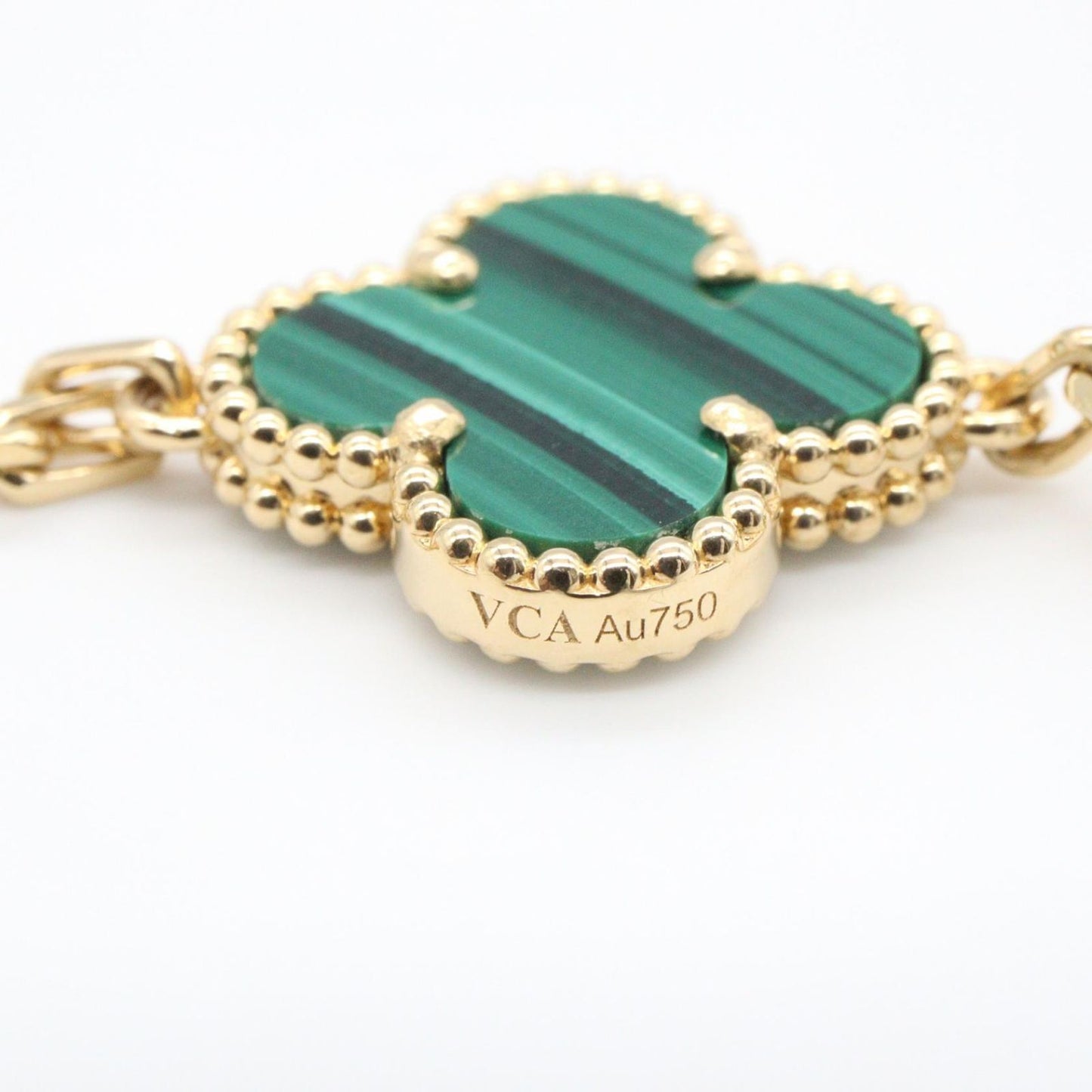 Van Cleef & Arpels Bracelet Vintage Alhambra 5 Motif Malachite 18 cm 18k — view 4