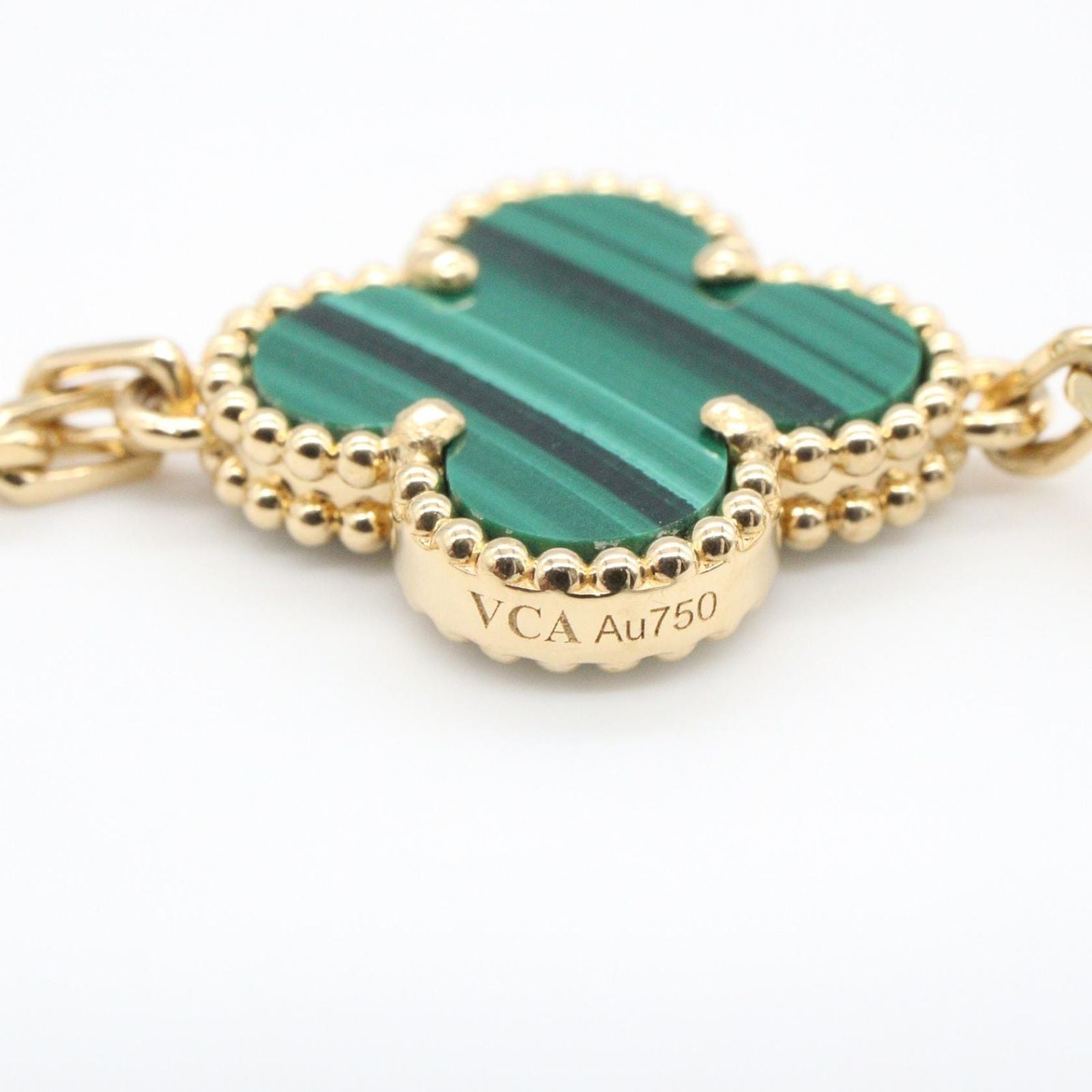 Van Cleef & Arpels Bracelet Vintage Alhambra 5 Motif Malachite 18 cm 18k — view 4