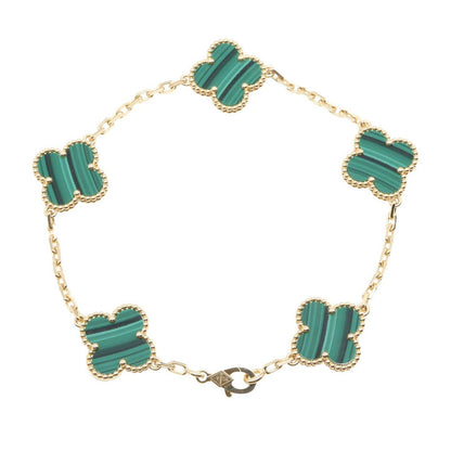 Van Cleef & Arpels Bracelet Vintage Alhambra 5 Motif Malachite 18 cm 18k — view 2