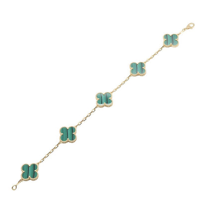 Van Cleef & Arpels Bracelet Vintage Alhambra 5 Motif Malachite 18 cm 18k — view 3