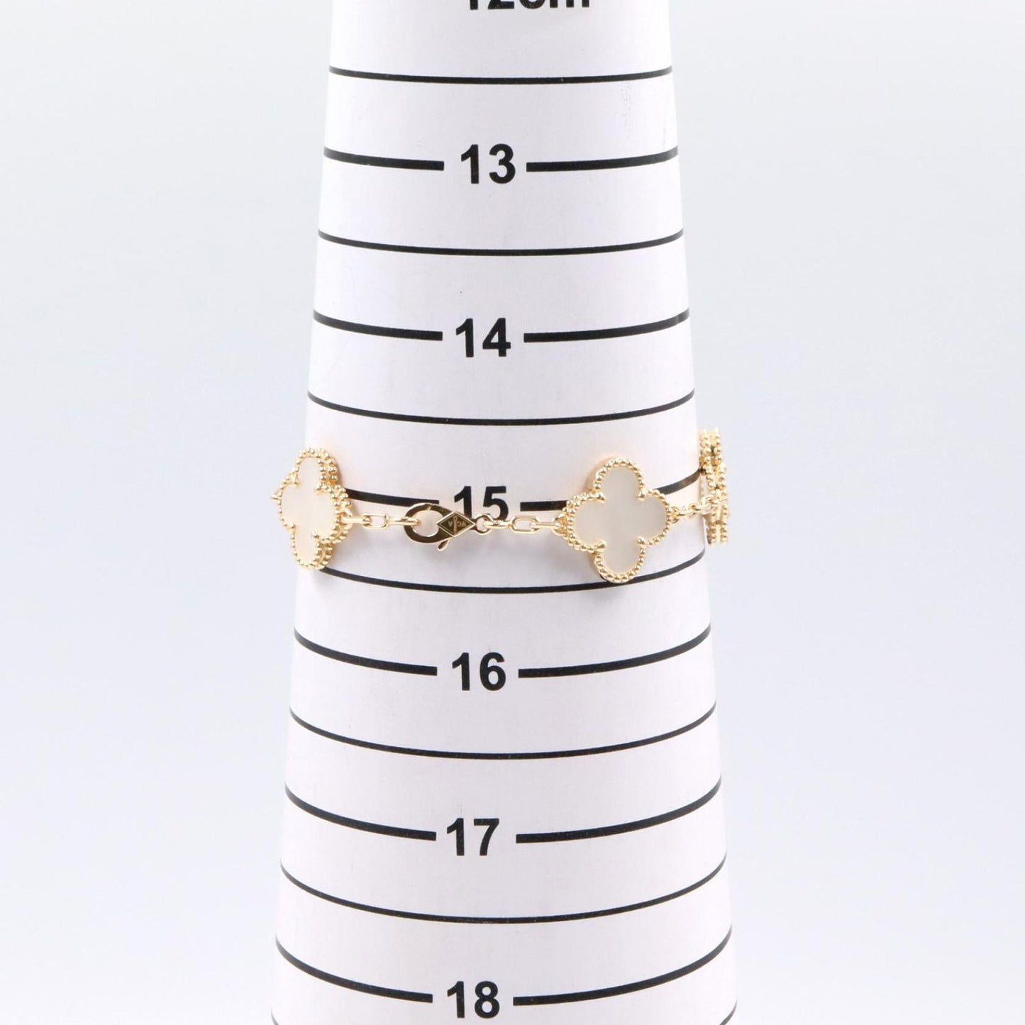 Van Cleef & Arpels Bracelet Vintage Alhambra 5 Motif Mother of Pearl Calf 18k 5 — view 7