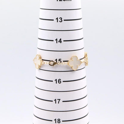 Van Cleef & Arpels Bracelet Vintage Alhambra 5 Motif Mother of Pearl Calf 18k 5 — view 7