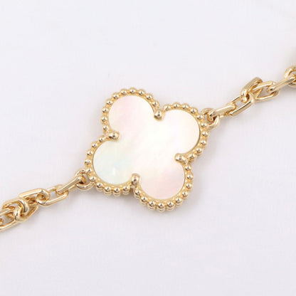 Van Cleef & Arpels Bracelet Vintage Alhambra 5 Motif Mother of Pearl Calf 18k 5 — view 6