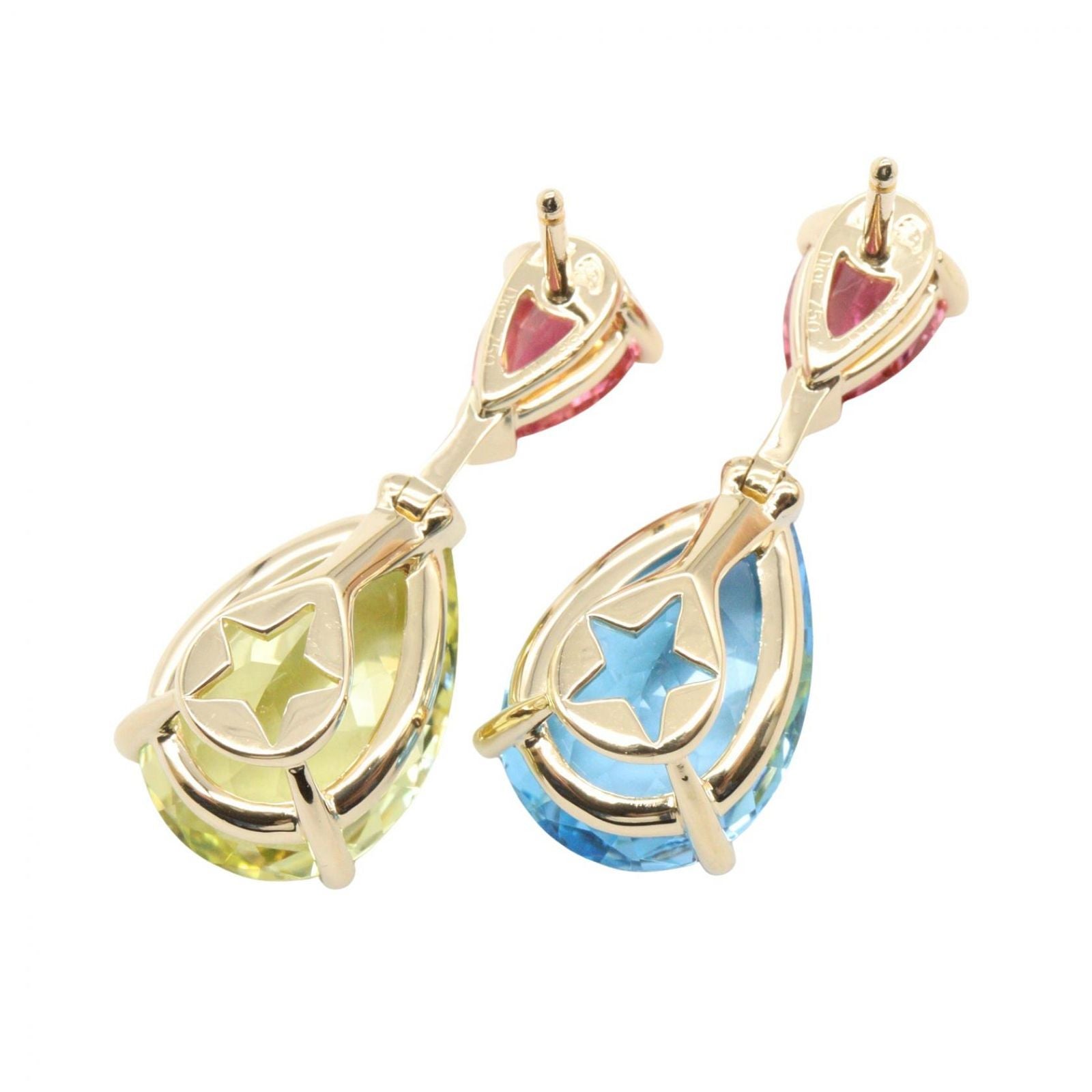 Dior Earrings Citrine Topaz Tourmaline 18k — view 4