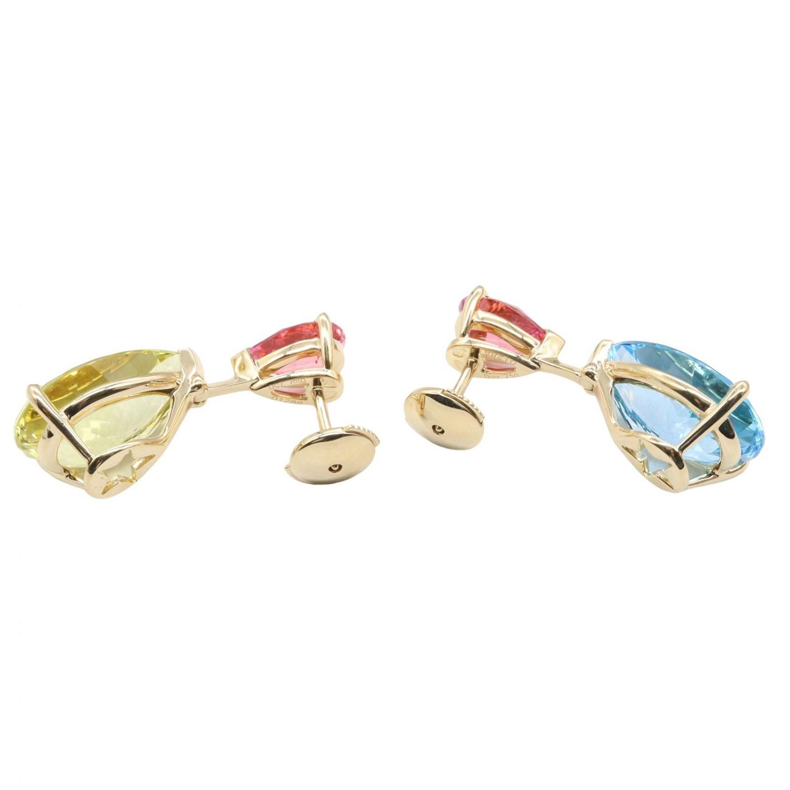 Dior Earrings Citrine Topaz Tourmaline 18k — view 2