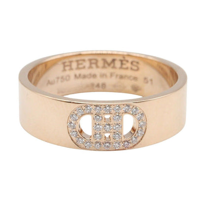 Hermes Ring D'ancre Diamond 18k Pink Gold — view 2